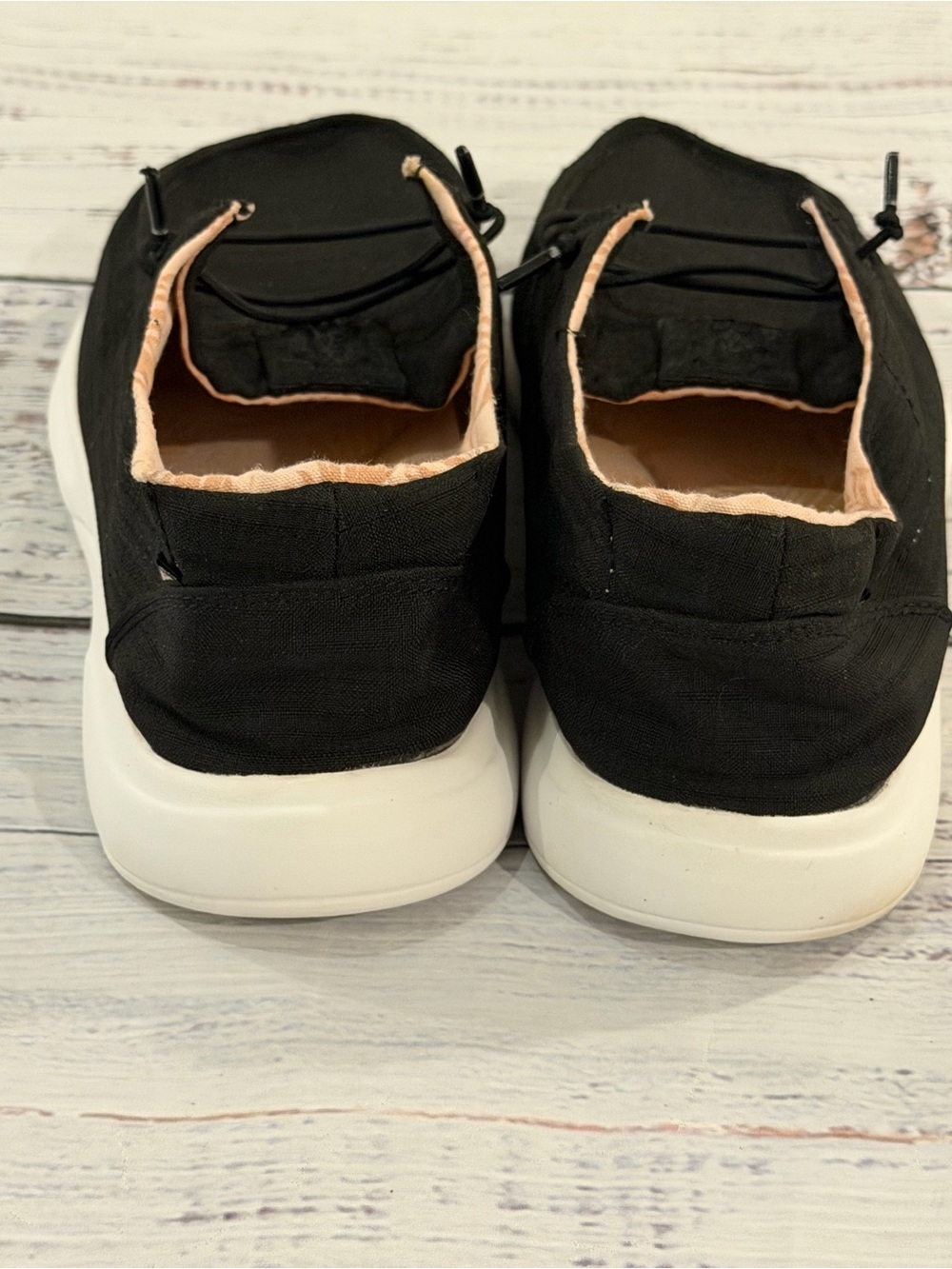 Reef Cushion Coast Womens 9.5 Slip On Loafers Black Canvas lightweight comfort - Picture 4 of 6